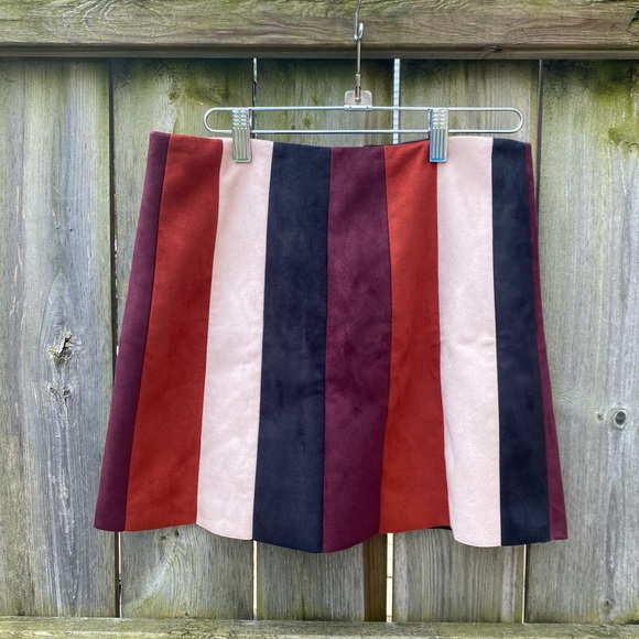 Forever 21 Dresses & Skirts - Forever 21 Velvet Striped Mini Skirt